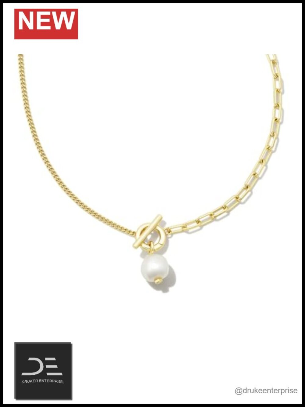 14k Gold-Plated Freshwater Pearl Chain Necklace